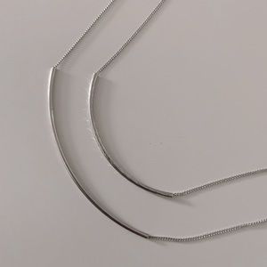 🎉 3/$10 - Layered Silver Bands Necklace